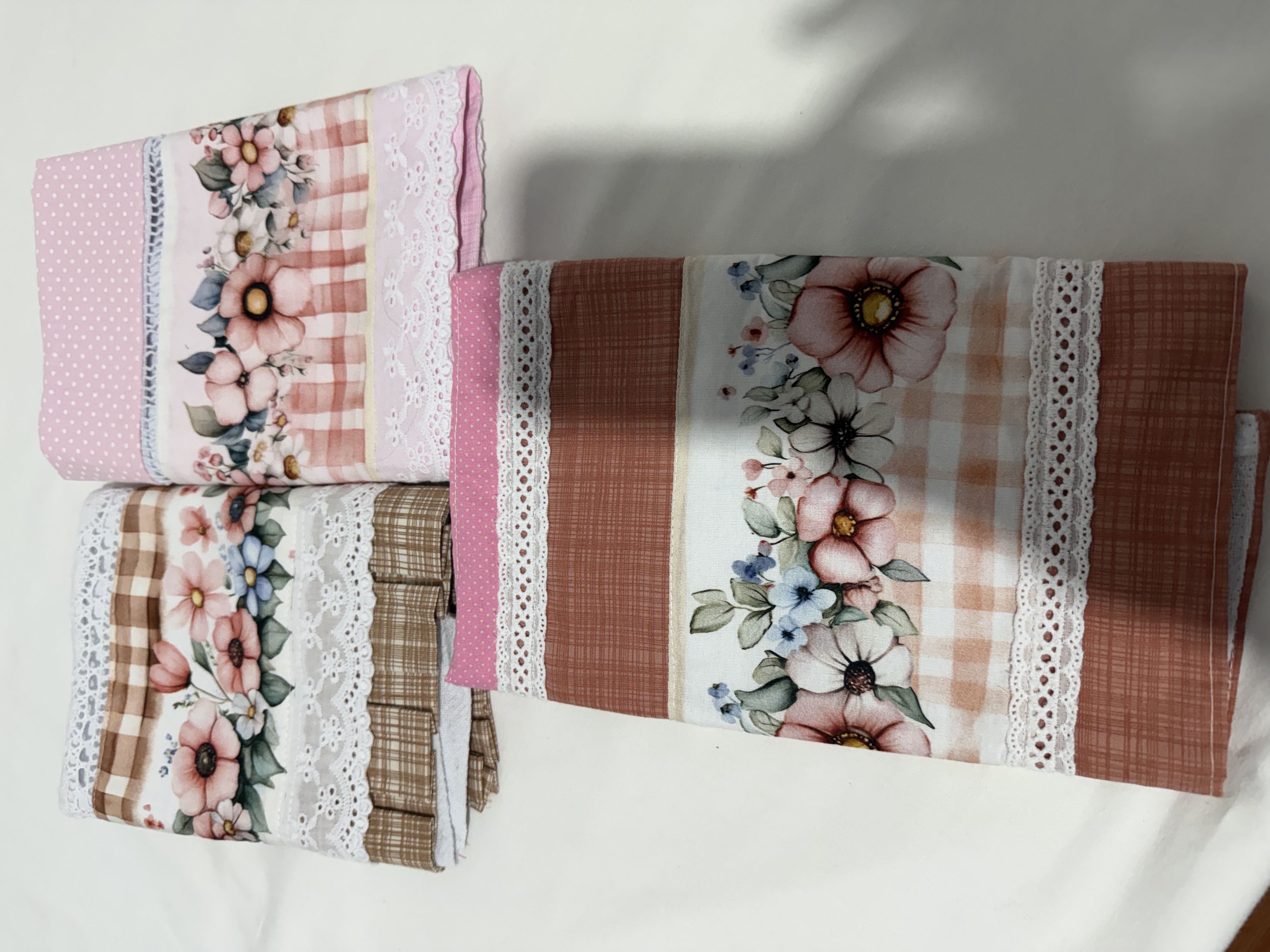 Kit de pano de prato floral Rosa
