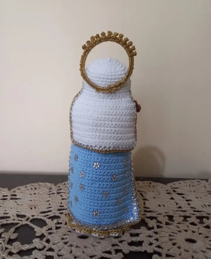 Porta-alianças de Nossa Senhora Amigurumi
