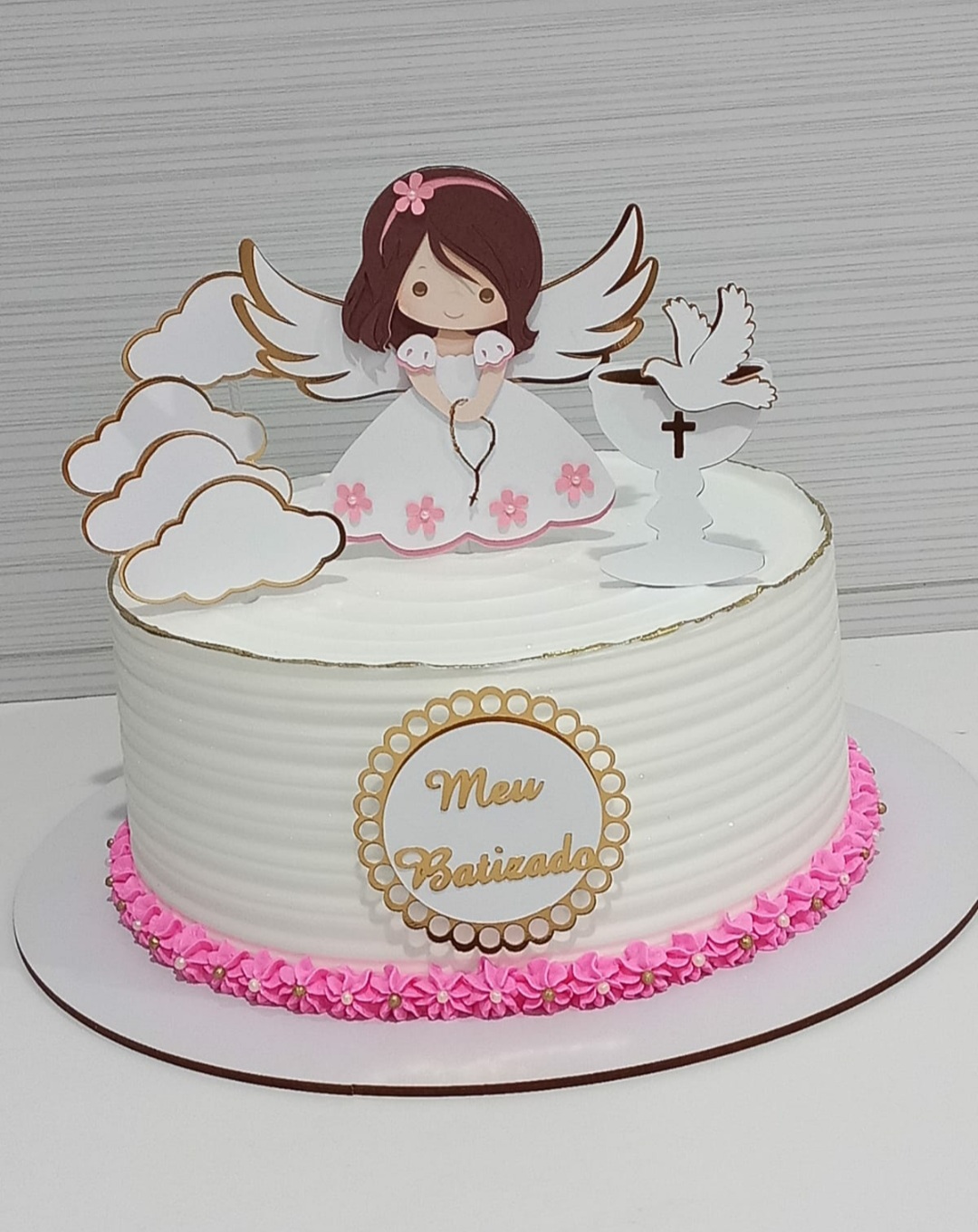 Topo de bolo Batizado menino/ menina